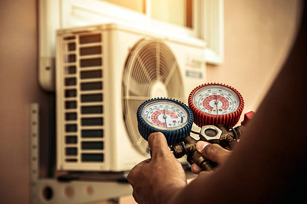 Professional Hvac technician working in Swan River, MN